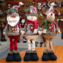 Kit 3 Bonecos de Natal (Papai Noel + Boneco de Neve + Rena) — 48cm