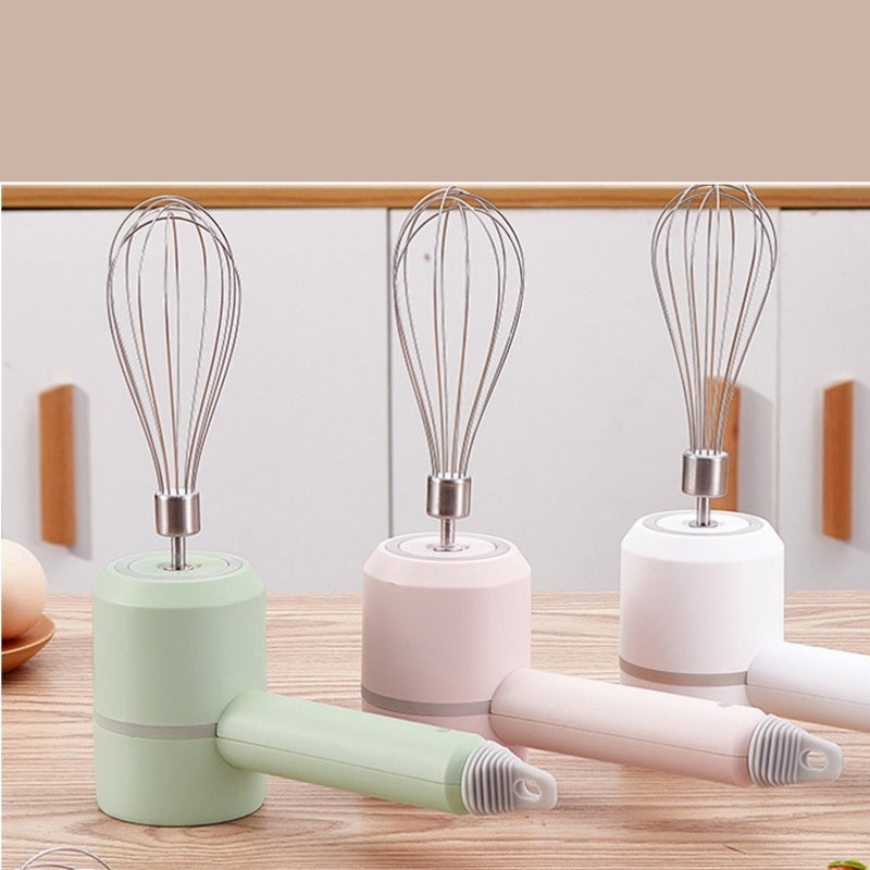 Batedor Elétrico de Ovos com Mixer Recarregável USB (Aço Inox)
