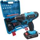 Parafusadeira/Furadeira de Impacto com Maleta e 2 Baterias - Kit Completo 28 Peças