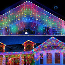 Cascata Natalina LED (100/200/400 LEDs • 8 Funções ou Fixo • Fio Branco)