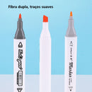 Estojo de Canetinhas Escolar com Ponta Dupla (24-80 Cores)