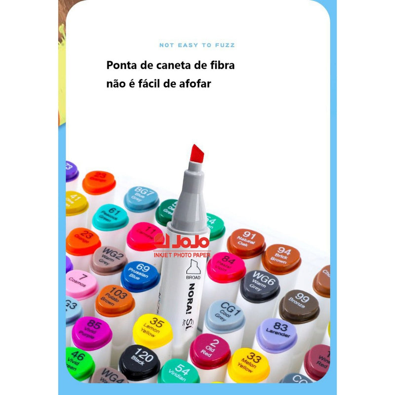 Estojo de Canetinhas Escolar com Ponta Dupla (24-80 Cores)