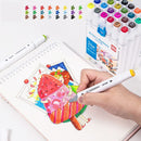 Estojo de Canetinhas Escolar com Ponta Dupla (24-80 Cores)