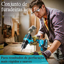 Parafusadeira/Furadeira de Impacto com Maleta e 2 Baterias - Kit Completo 28 Peças