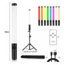 Bastão de LED Fotografia RGB Light Stick Portátil com Controle e Tripé de 2 Metros