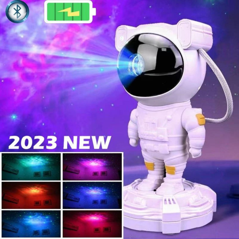 Projetor Astronauta de Luz Noturna Galáxia Estrelada com Controle