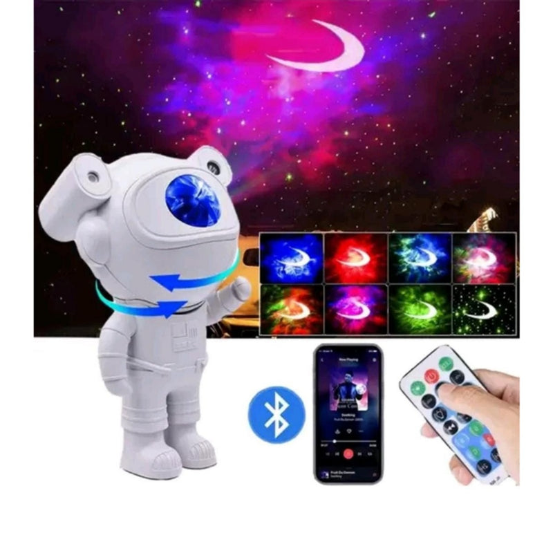 Projetor Astronauta de Luz Noturna Galáxia Estrelada com Controle