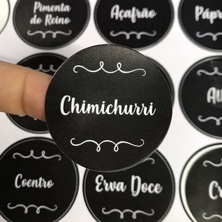 36 Etiquetas para Potes de Condimentos, Temperos e Mantimentos