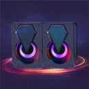 Caixa de Som PC Gamer RGB Estéreo 2.0