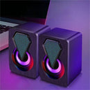 Caixa de Som PC Gamer RGB Estéreo 2.0