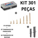 Kit Parafusos Chipboard Philips + Buchas + Estojo Organizador (300 Peças)