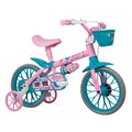Bicicleta Infantil Aro 12 Nathor FLOWER com Cestinha e Rodinhas