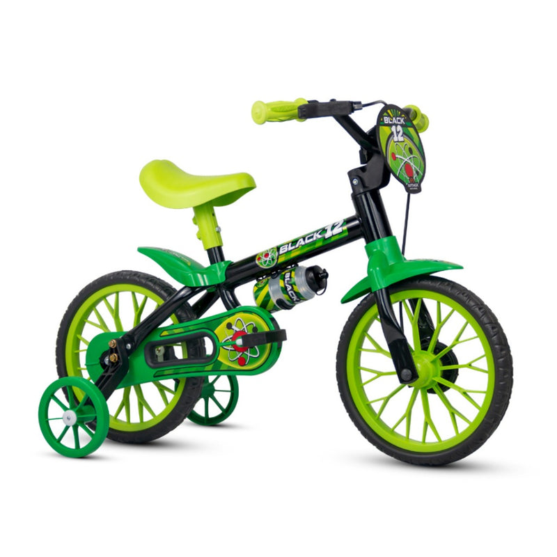 Bicicleta Infantil Aro 12 Nathor FLOWER com Cestinha e Rodinhas