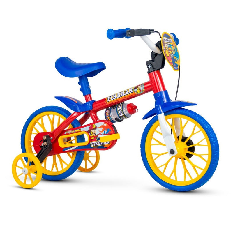 Bicicleta Infantil Nathor Aro 12 com Rodinhas e Para-Lama