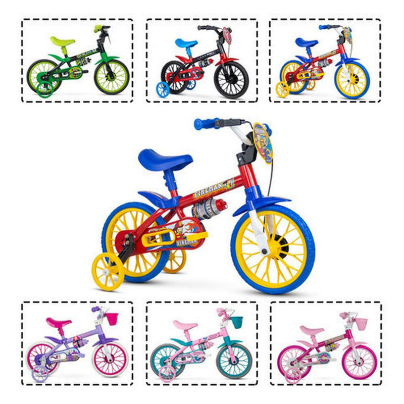 Bicicleta Infantil Nathor Aro 12 com Rodinhas e Para-Lama