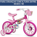 Bicicleta Infantil Aro 12 Nathor FLOWER com Cestinha e Rodinhas