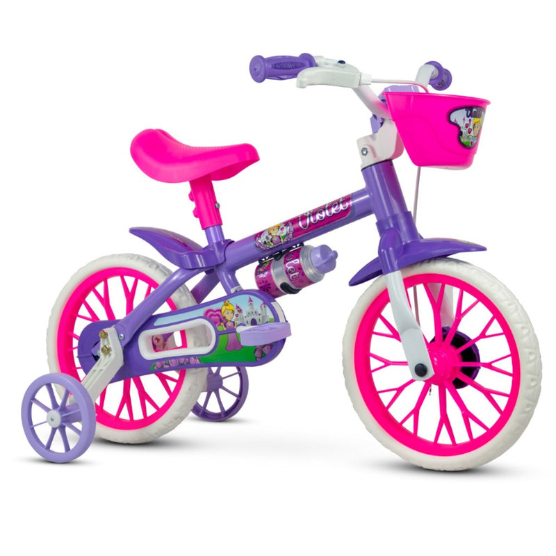 Bicicleta Infantil Nathor Aro 12 com Rodinhas e Para-Lama