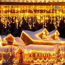 Cascata Natalina LED (100/200/400 LEDs • 8 Funções ou Fixo • Fio Branco)