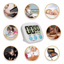 Kit 2 Timers Digitais de Cozinha com Alarme (Branco)