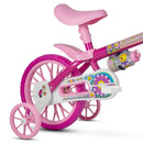 Bicicleta Infantil Aro 12 Nathor FLOWER com Cestinha e Rodinhas