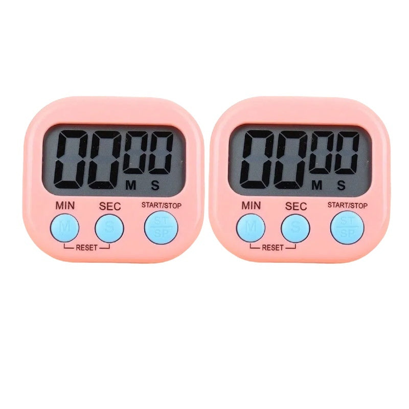 Kit 2 Timers Digitais de Cozinha com Alarme (Branco)