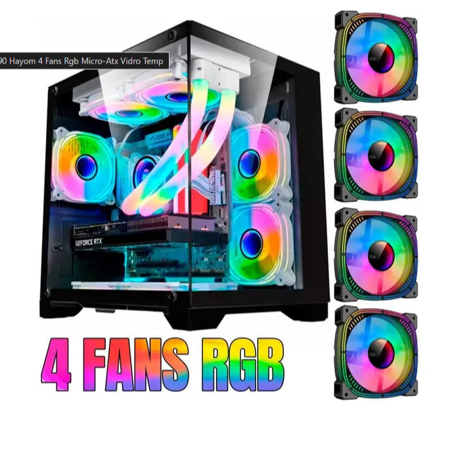 Gabinete Gamer Hayom GB1790 – 4 Fans RGB