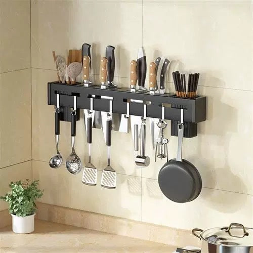 Suporte para Armazenamento de Facas com Ganchos (Aço Inox)