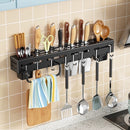 Suporte para Armazenamento de Facas com Ganchos (Aço Inox)