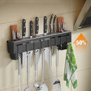 Suporte para Armazenamento de Facas com Ganchos (Aço Inox)