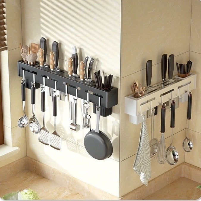 Suporte para Armazenamento de Facas com Ganchos (Aço Inox)