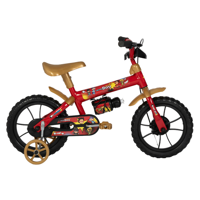 Bicicleta Infantil Nathor Aro 12 com Rodinhas e Para-Lama
