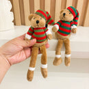 Enfeite Decorativo de Natal Pendente: Ursinho com Gorro e Cachecol