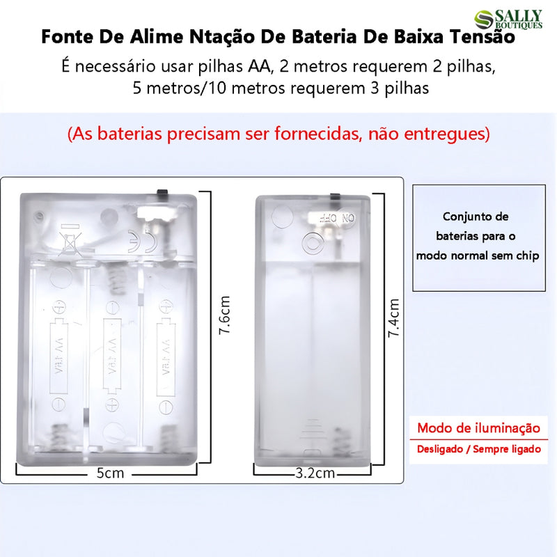 10M Laços de Fita de Natal com 100 Luzes LED Fada