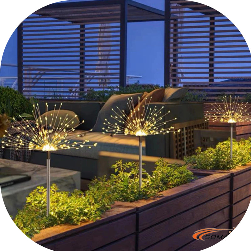 Luzes de Fogos de Artifício Solar LED