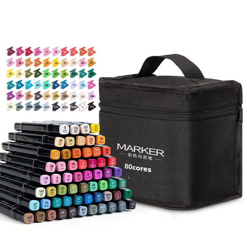 Estojo de Canetinhas Escolar com Ponta Dupla (24-80 Cores)