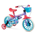 Bicicleta Infantil Aro 12 Nathor FLOWER com Cestinha e Rodinhas