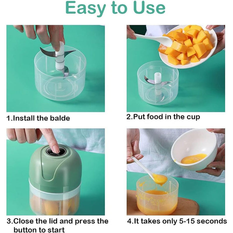 Mini Processador Elétrico Sem Fio 250ml