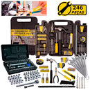 Kit Jogo de Ferramentas 246 Peças Semiprofissional com Maleta e Soquetes