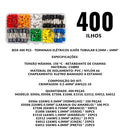 Kit Alicate Crimpador, Descascador e 1200 Terminais Ilhós Tubular