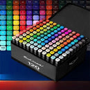 Estojo de Canetinhas Escolar com Ponta Dupla (24-80 Cores)