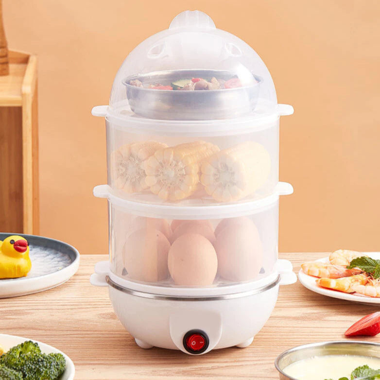 Cozedor Elétrico Multifuncional de Ovos, Milho e Vapor