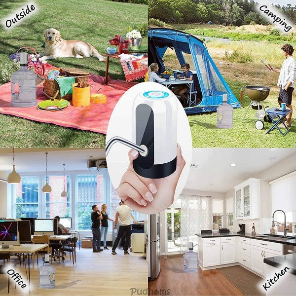 Bomba Elétrica para Galão 20L (Filtro + USB)