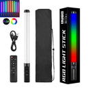 Bastão de LED Fotografia RGB Light Stick Portátil com Controle e Tripé de 2 Metros