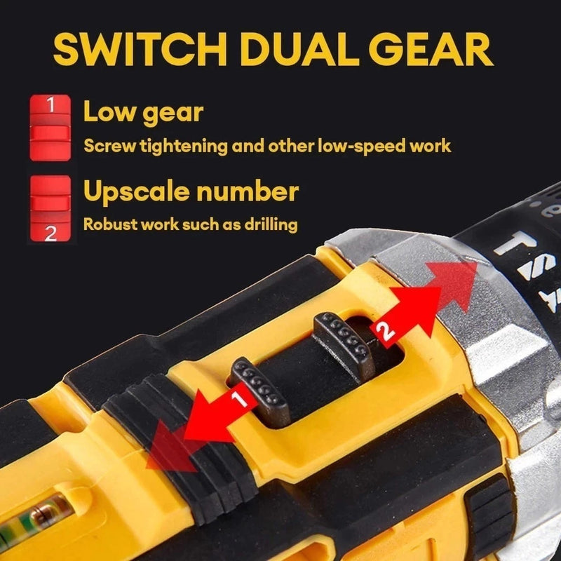 Parafusadeira/Furadeira de Impacto com Maleta e 2 Baterias - Kit Completo 28 Peças