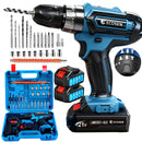 Parafusadeira/Furadeira de Impacto com Maleta e 2 Baterias - Kit Completo 28 Peças