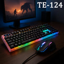 Kit Gamer Teclado Semi Mecânico + Mouse 2400 DPI RGB