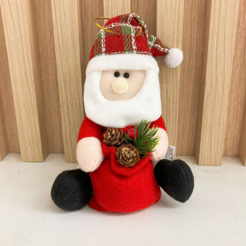 Enfeite Decorativo de Natal Pendente: Ursinho com Gorro e Cachecol