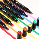 Estojo de Canetinhas Escolar com Ponta Dupla (24-80 Cores)