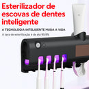 Porta Escova de Dentes com Esterilizador UV e Dispenser de Pasta