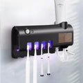Porta Escova de Dentes com Esterilizador UV e Dispenser de Pasta